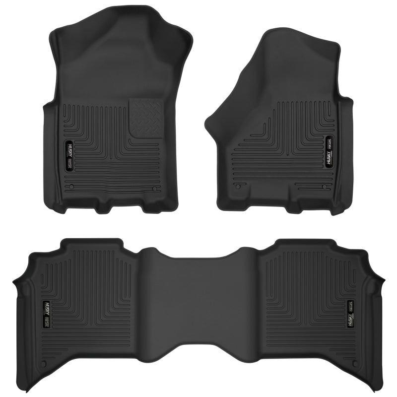 Husky Liners 53638 - HSL53638 - Husky Liners 19-20 Dodge Ram 2500/3500 Crew Cab X-Act Contour Front and Second Row Seat Floor Liners - Shipped in Europe - Tuningsupply.com