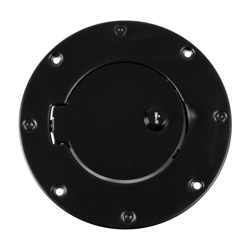 Rugged Ridge 11229.04 - RUG11229.04 - Rugged Ridge 97-06 Jeep Wrangler TJ Black Locking Gas Cap Door - Shipped in Europe - Tuningsupply.com