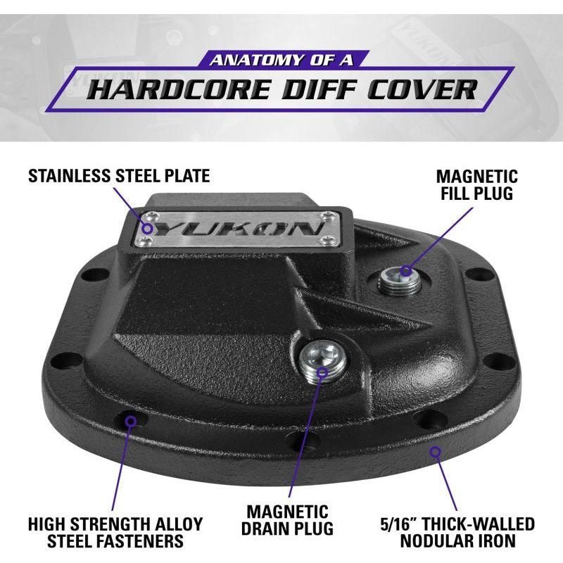 Yukon Gear & Axle YHCC-D30 - YUKYHCC-D30 - Yukon Gear Hardcore Diff Cover for Dana 30/Super 30 - Shipped in Europe - Tuningsupply.com