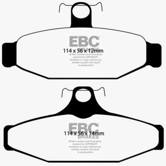 EBC DP41167R - EBCDP41167R - EBC 90-00 Aston Martin Vantage 5.3 (Twin Supercharged)(AP) Yellowstuff Rear Brake Pads - Shipped in Europe - Tuningsupply.com