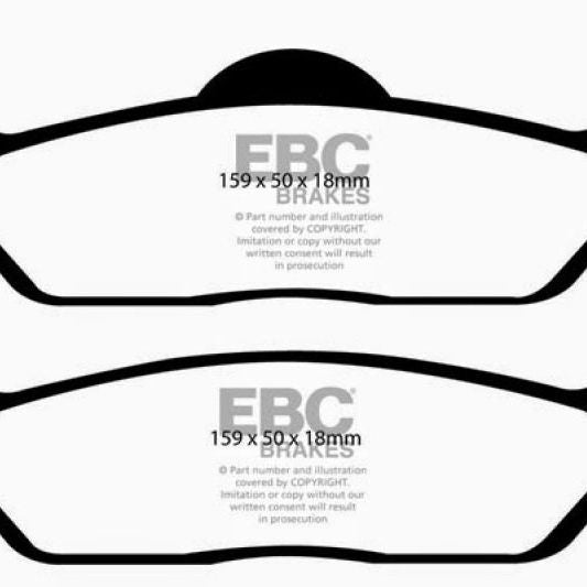 EBC DP61697 - EBCDP61697 - EBC 11 Ford F150 3.5 Twin Turbo (2WD) 6 Lug Greenstuff Rear Brake Pads - Shipped in Europe - Tuningsupply.com