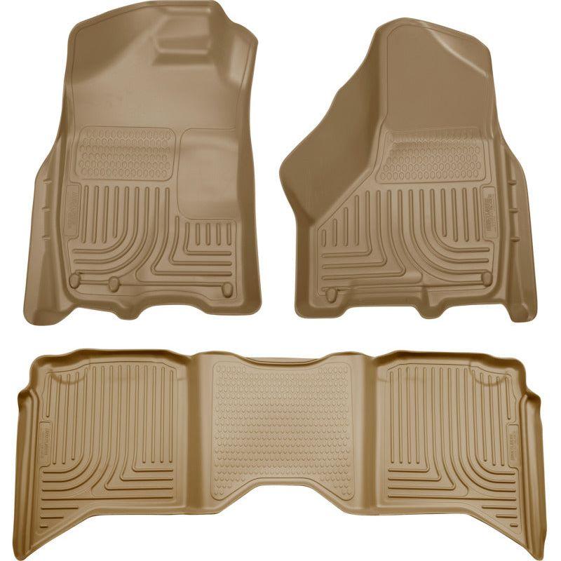 Husky Liners 99003 - HSL99003 - Husky Liners 2012 Dodge Ram 1500/2500/3500 Crew Cab WeatherBeater Combo Tan Floor Liners - Shipped in Europe - Tuningsupply.com