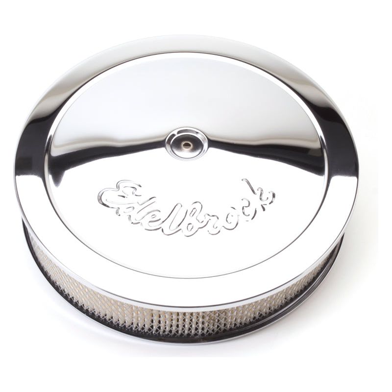 Edelbrock 1221 - EDE1221 - Edelbrock Air Cleaner Pro-Flo Series Round Steel Top Paper Element 14In Dia X 3 75In Dropped Base - Shipped in Europe - Tuningsupply.com