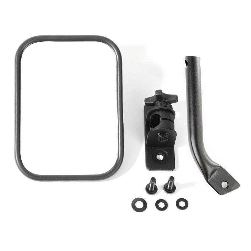 Rugged Ridge 11025.20 - RUG11025.20 - Rugged Ridge 97-18 Jeep Wrangler Textured Black Rectangluar Stubby Trail Mirror - Shipped in Europe - Tuningsupply.com