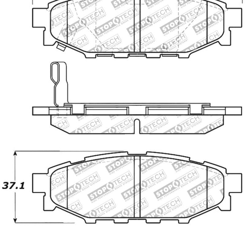 Stoptech 309.11140 - STO309.11140 - StopTech Performance 08-10 WRX Rear Brake Pads - Shipped in Europe - Tuningsupply.com