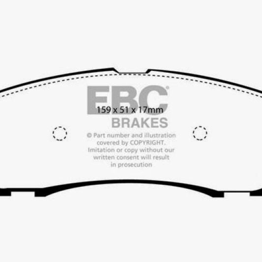 EBC ED91603 - EBCED91603 - EBC 00-02 Ford Excursion 5.4 2WD Extra Duty Rear Brake Pads - Shipped in Europe - Tuningsupply.com