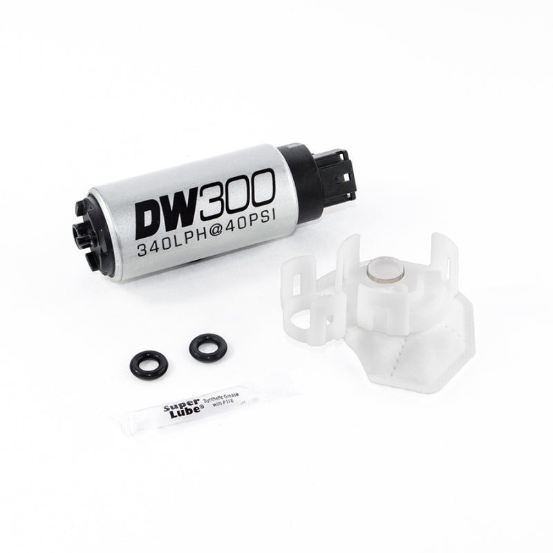 DeatschWerks 9-307-1026 - DWK9-307-1026 - DeatschWerks 340lph DW300C Compact Fuel Pump w/Install Kit 08-15 Mitsubishi EVO X (w/o Clips) - Shipped in Europe - Tuningsupply.com