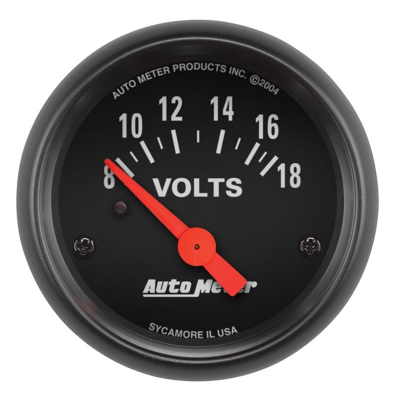 AutoMeter 2645 - ATM2645 - Autometer Z-Series 52mm 8-18 Volts Volmeter Gauge - Shipped in Europe - Tuningsupply.com