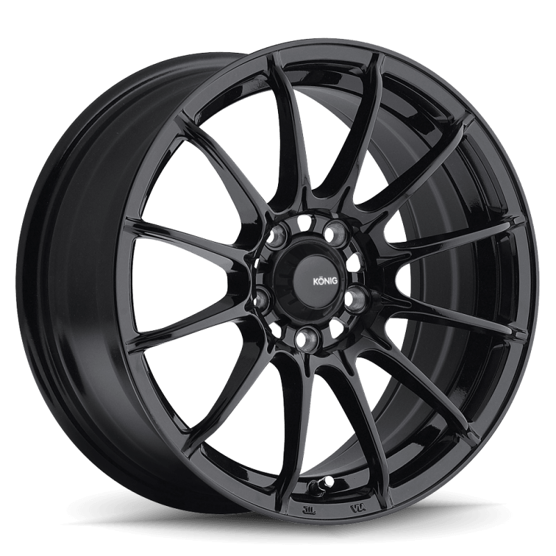 Konig DI58100305 - KNGDI58100305 - Konig Dial In 15x8 4x100 ET25 Gloss Black - Shipped in Europe - Tuningsupply.com