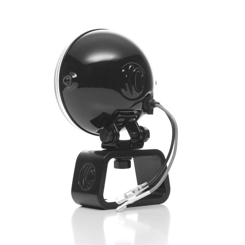 KC HiLiTES 490 - KCL490 - KC HiLiTES Rally 400 4in. Round Halogen Light 55w Spread Beam (Pair Pack System) - Black - Shipped in Europe - Tuningsupply.com