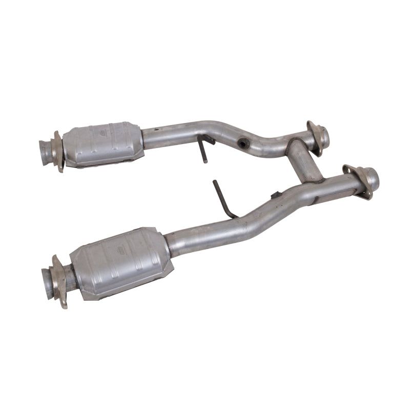 BBK 1538 - BBK1538 - BBK 96-04 Mustang 4.6 GT / Cobra Short Mid H Pipe w Catalytic Converters 2-1/2 For Long Tube Headers - Shipped in Europe - Tuningsupply.com