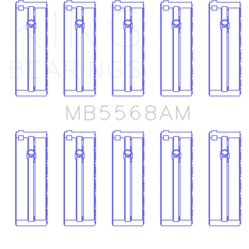 King Engine Bearings GMB5568AM - KINGMB5568AM - King Engine Bearings Honda D16A/Y/Z H22A4 F23A Crankshaft Main Bearing Set - Size STD - Shipped in Europe - Tuningsupply.com