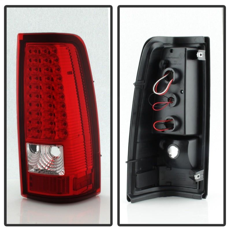 SPYDER 5008787 - SPY5008787 - xTune Chevy Silverado 1500/2500/3500 03-06 LED Tail Lights Red Clear ALT-ON-CS03-LED-RC - Shipped in Europe - Tuningsupply.com
