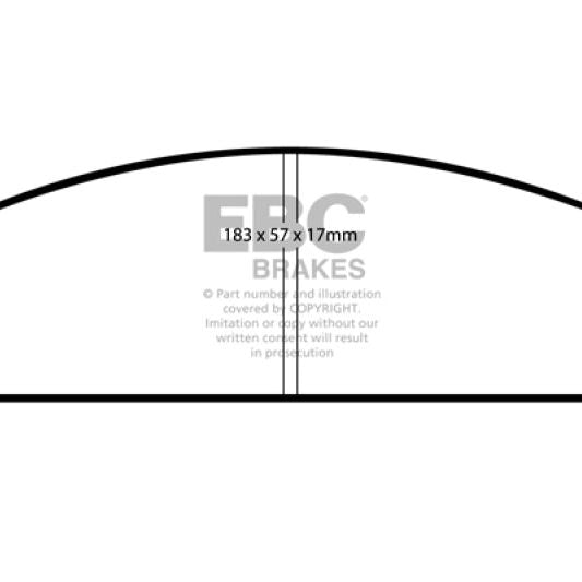 EBC DP31724C - EBCDP31724C - EBC 13-14 Chrysler 200 3.6 Redstuff Front Brake Pads - Shipped in Europe - Tuningsupply.com