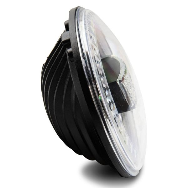 Raxiom J155018 - RAXJ155018 - Raxiom 97-18 Jeep Wrangler TJ/JK 7-Inch LED Headlights w/ Halos- Black Housing (Clear Lens) - Shipped in Europe - Tuningsupply.com