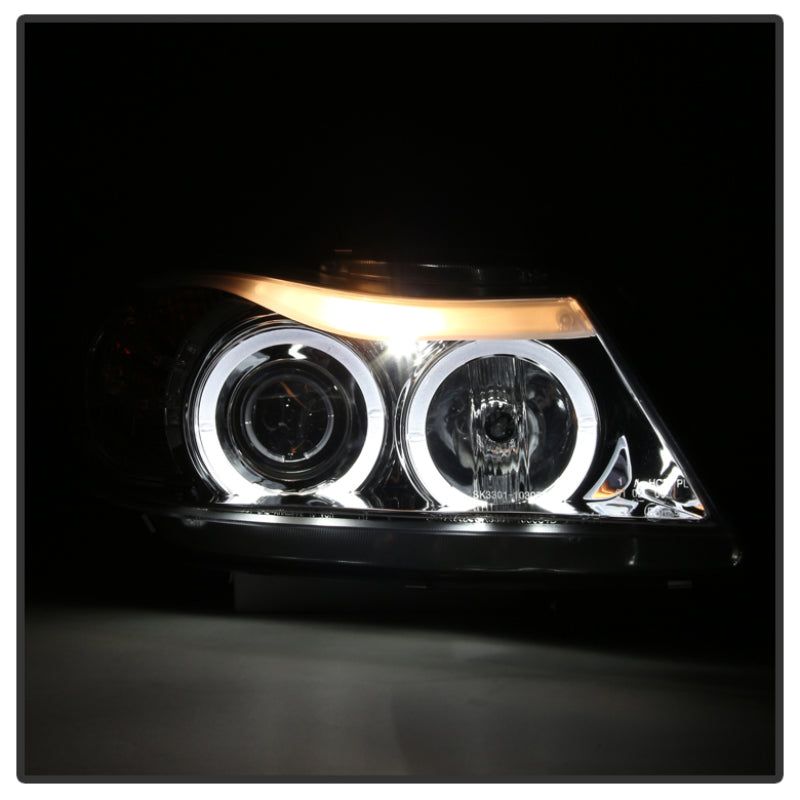 SPYDER 5009029 - SPY5009029 - Spyder BMW E90 3-Series 06-08 (4 dr) Proj LED Halo Amber Reflctr Rplc Bulb Smke PRO-YD-BMWE9005-AM-S - Shipped in Europe - Tuningsupply.com