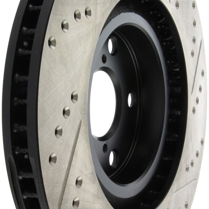 Stoptech 127.44104R - STO127.44104R - StopTech 5/93-98 Toyota Supra Turbo Right Front Slotted & Drilled Rotor - Shipped in Europe - Tuningsupply.com