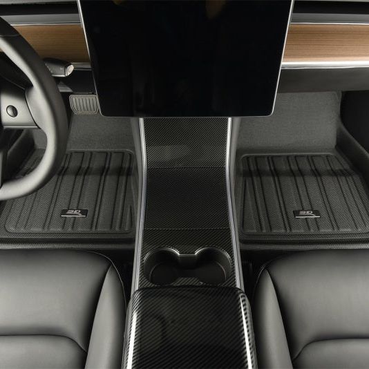 3D MAXpider L1TL02611509 - ACEL1TL02611509 - 3D MAXpider 2018-2019 Tesla Model 3 Kagu 1st Row Floormat - Black - Shipped in Europe - Tuningsupply.com