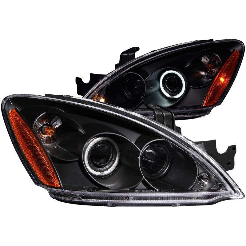 ANZO 121102 - ANZ121102 - ANZO 2004-2007 Mitsubishi Lancer Projector Headlights w/ Halo Black (CCFL) - Shipped in Europe - Tuningsupply.com