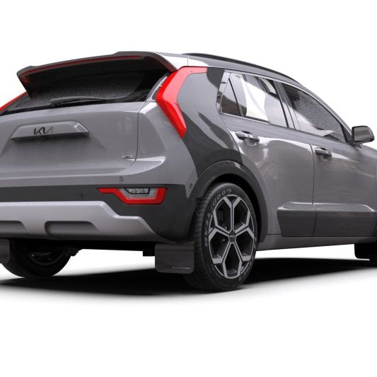 Rally Armor MF21-UR-BLK-DGRY - RALMF21-UR-BLK-DGRY - Rally Armor 23-25 Kia Niro SG2 Black UR Mud Flap Dark Grey Logo - Shipped in Europe - Tuningsupply.com