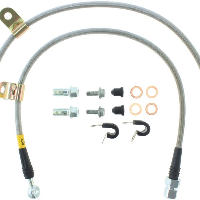 Stoptech 950.63004 - STO950.63004 - StopTech 06-07 Chrysler 300C SRT-8 Stainless Steel Front Brake Lines - Shipped in Europe - Tuningsupply.com