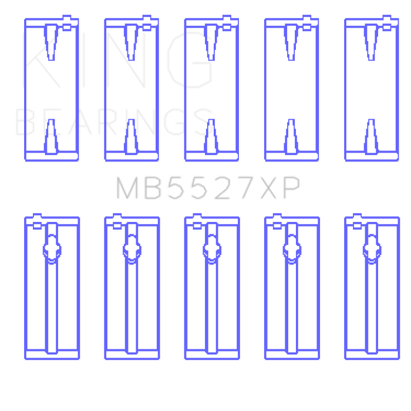 King Engine Bearings GMB5527XP - KINGMB5527XP - King Engine Bearings Toyota 4AGE/4AGZE 16V 1.6L Performance Main Bearing Set - Size STD - Shipped in Europe - Tuningsupply.com