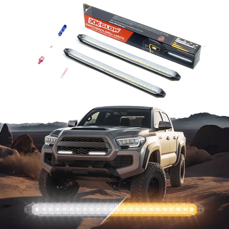 XKGLOW XK041029-9 - XKGXK041029-9 - XK Glow 9In Switchback Grill Lights with Start-up Animation & Sequential Turn Signals - Shipped in Europe - Tuningsupply.com