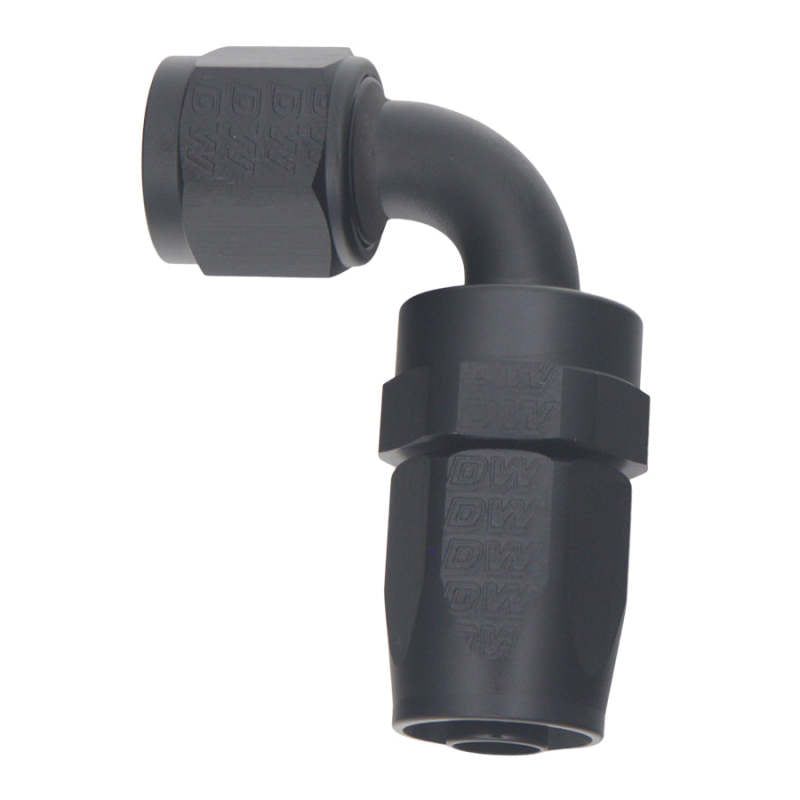 DeatschWerks 6-02-0803-B - DWK6-02-0803-B - DeatschWerks 6AN Female Swivel 90-Degree Hose End CPE - Anodized Matte Black - Shipped in Europe - Tuningsupply.com