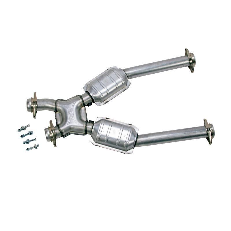 BBK 1638 - BBK1638 - BBK 96-04 Mustang 4.6 GT / Cobra Short Mid X Pipe w Catalytic Converters 2-1/2 For Long Tube Headers - Shipped in Europe - Tuningsupply.com