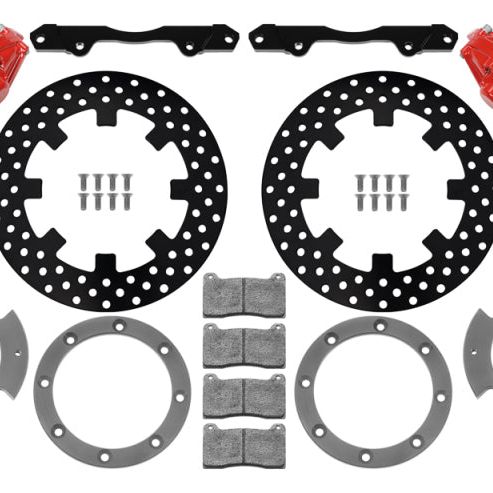 Wilwood 140-16628-DR - WIL140-16628-DR - Wilwood 17-21 Can-Am X3RS Red 6-Piston Front Kit 11.25in - Drilled Rotors - Shipped in Europe - Tuningsupply.com