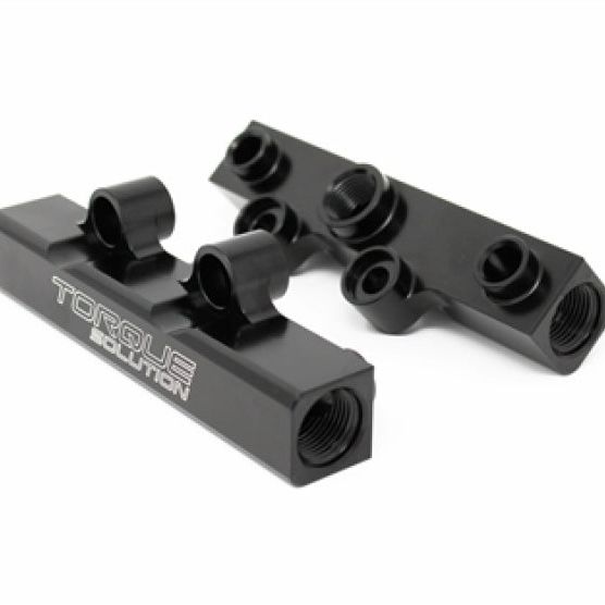 Torque Solution TS-SU-400BK.2 - TQSTS-SU-400BK.2 - Torque Solution Top Feed Fuel Rails: 02-14 Subaru WRX / 07-18 STI - Black - Shipped in Europe - Tuningsupply.com