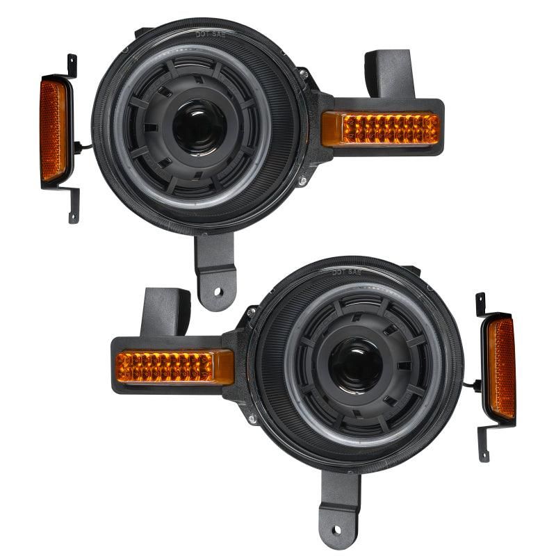 ORACLE Lighting 5886-023 - ORL5886-023 - Oracle 2021+ Ford Bronco Oculus Bi-LED Projector Headlights - Amber/White Switchback - Shipped in Europe - Tuningsupply.com