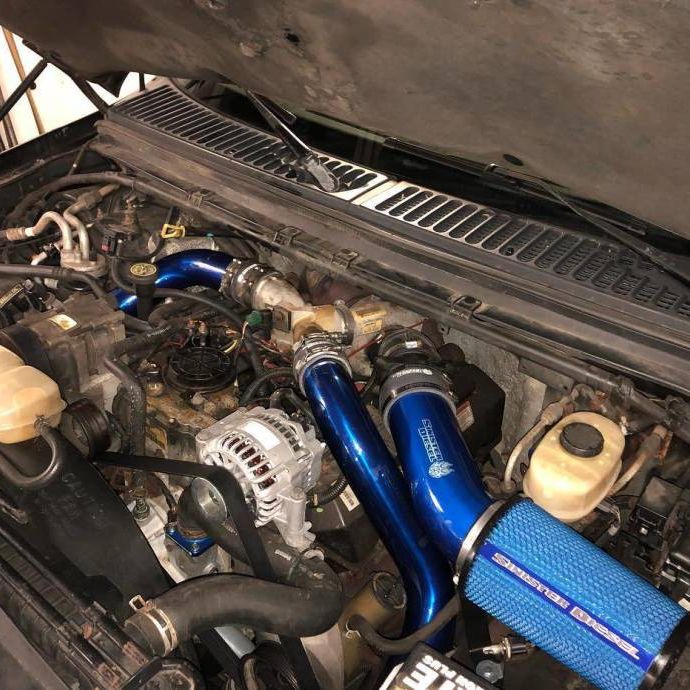 Sinister Diesel SD-CAI-7.3 - SINSD-CAI-7.3 - Sinister Diesel 99.5-03 Ford 7.3L Powerstroke Cold Air Intake - Shipped in Europe - Tuningsupply.com