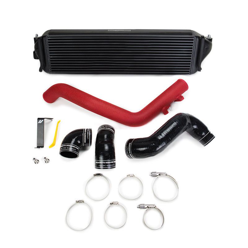 Mishimoto MMINT-CTR-17KBKWRD - MISMMINT-CTR-17KBKWRD - Mishimoto 2017+ Honda Civic Type R Intercooler Kit - Black Intercooler Red Pipes - Shipped in Europe - Tuningsupply.com