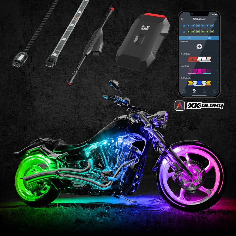 XKGLOW AP-MOTO-ADV - XKGAP-MOTO-ADV - XK Glow Addressable LED Motorcycle Accent Light Kits Advanced XKalpha App Controlled - Shipped in Europe - Tuningsupply.com