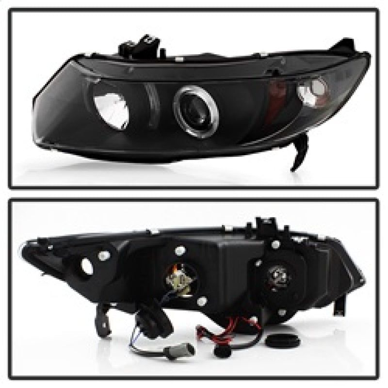 SPYDER 5010780 - SPY5010780 - Spyder Honda Civic 06-08 2Dr Projector Headlights LED Halo Black High H1 Low H1 PRO-YD-HC06-2D-HL-BK - Shipped in Europe - Tuningsupply.com