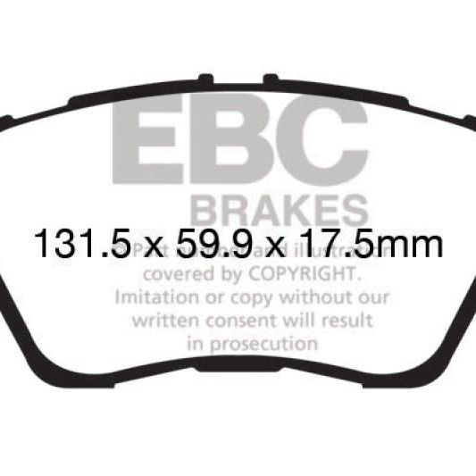 EBC DP22149 - EBCDP22149 - EBC 13+ Ford Fiesta 1.6 Turbo ST Greenstuff Front Brake Pads - Shipped in Europe - Tuningsupply.com