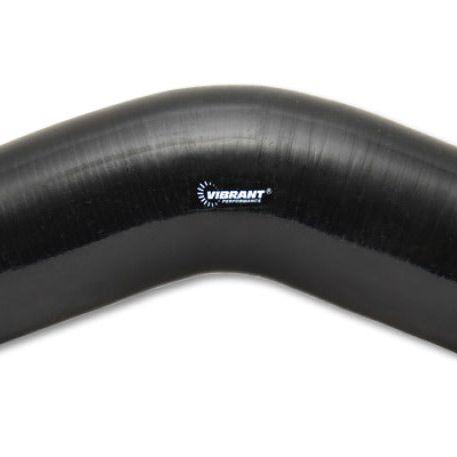 Vibrant 2917 - VIB2917 - Vibrant 4 Ply Reinforced Silicone Elbow Connector - 5in ID x 4in Leg 45 Deg Elbow (BLACK) - Shipped in Europe - Tuningsupply.com