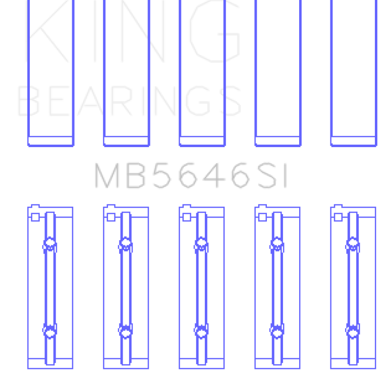 King Engine Bearings GMB5646SI - KINGMB5646SI - King Engine Bearings Toyota 1AZFE/2AZFE Main Bearing Set - Shipped in Europe - Tuningsupply.com