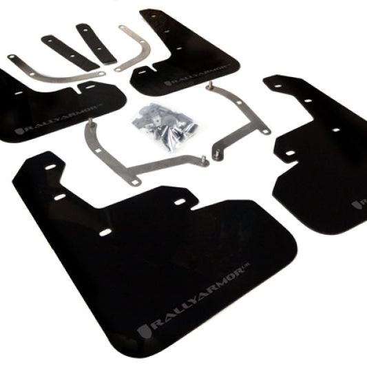 Rally Armor MF45-UR-BLK/GRY - RALMF45-UR-BLK/GRY - Rally Armor 17-23 Subaru Impreza 4D/5D Black UR Mud Flap w/Grey Logo - Shipped in Europe - Tuningsupply.com