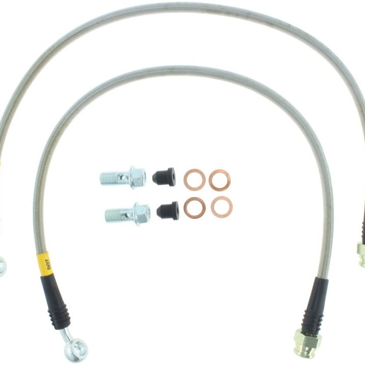 Stoptech 950.62017 - STO950.62017 - StopTech 14-15 Chevy Corvette Z51 (C7) V8 Stainless Steel Front Brake Lines - Shipped in Europe - Tuningsupply.com