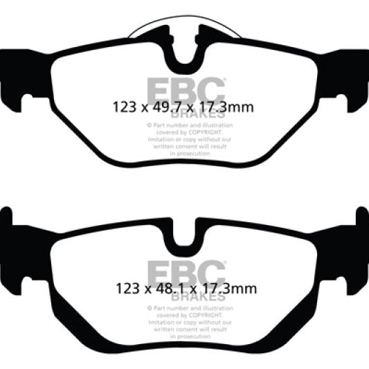 EBC DP42069R - EBCDP42069R - EBC 13+ BMW X1 2.0 Turbo (28i) Yellowstuff Rear Brake Pads - Shipped in Europe - Tuningsupply.com