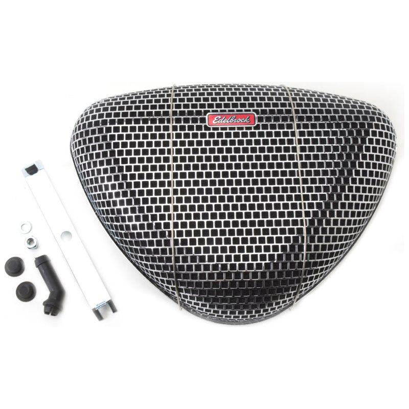 Edelbrock 1002 - EDE1002 - Edelbrock Air Cleaner Pro-Flo 1000 Series Triangular Steel Top 11 375In X 8 375In X 3In Chrome - Shipped in Europe - Tuningsupply.com