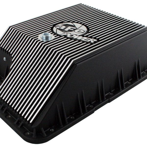 aFe 46-70122-1 - AFE46-70122-1 - aFe Transmission Pan (Black); Ford Diesel Trucks 03-10 V8-6.0/6.4L (td) - Shipped in Europe - Tuningsupply.com