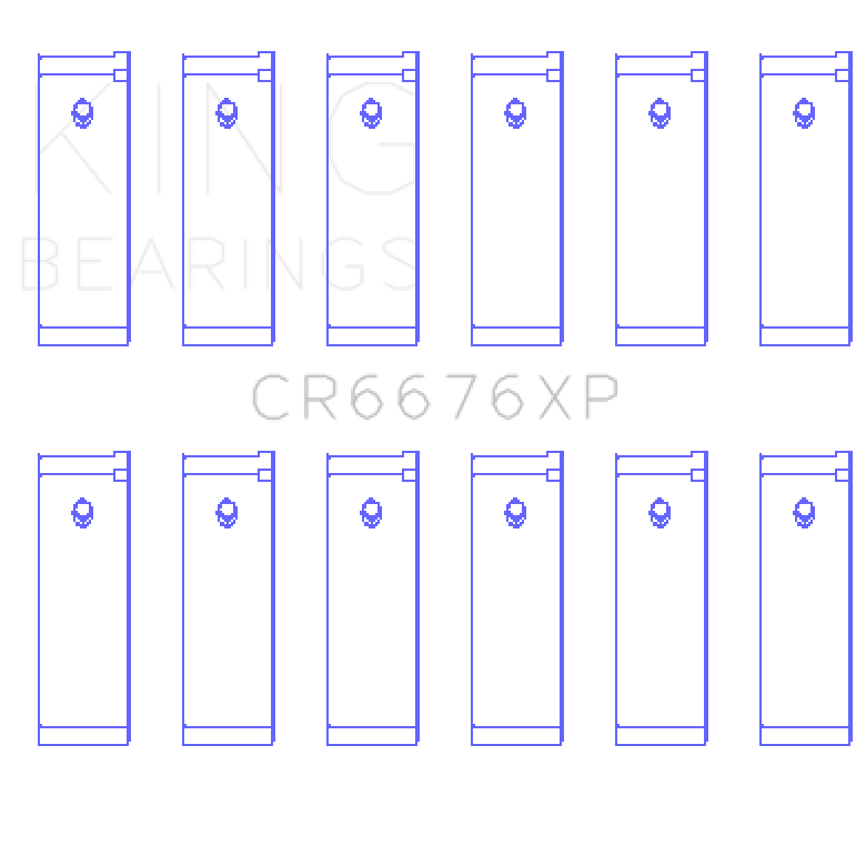 King Engine Bearings GCR6676XP - KINGCR6676XP - King Engine Bearings Nissan VG30DE/VG30DETT/VG30E/VG30T Performance Rod Bearing Set - Size STD - Shipped in Europe - Tuningsupply.com