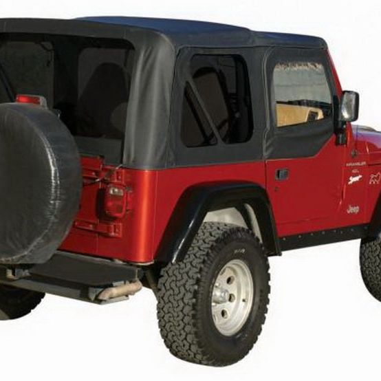 Rampage 99515 - RAM99515 - Rampage 1997-2006 Jeep Wrangler(TJ) OEM Replacement Top - Black Denim - Shipped in Europe - Tuningsupply.com
