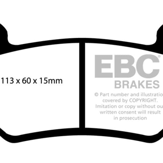 EBC DP41377R - EBCDP41377R - EBC 08-11 Lotus Exige 1.8 Supercharged (240) Yellowstuff Front Brake Pads - Shipped in Europe - Tuningsupply.com