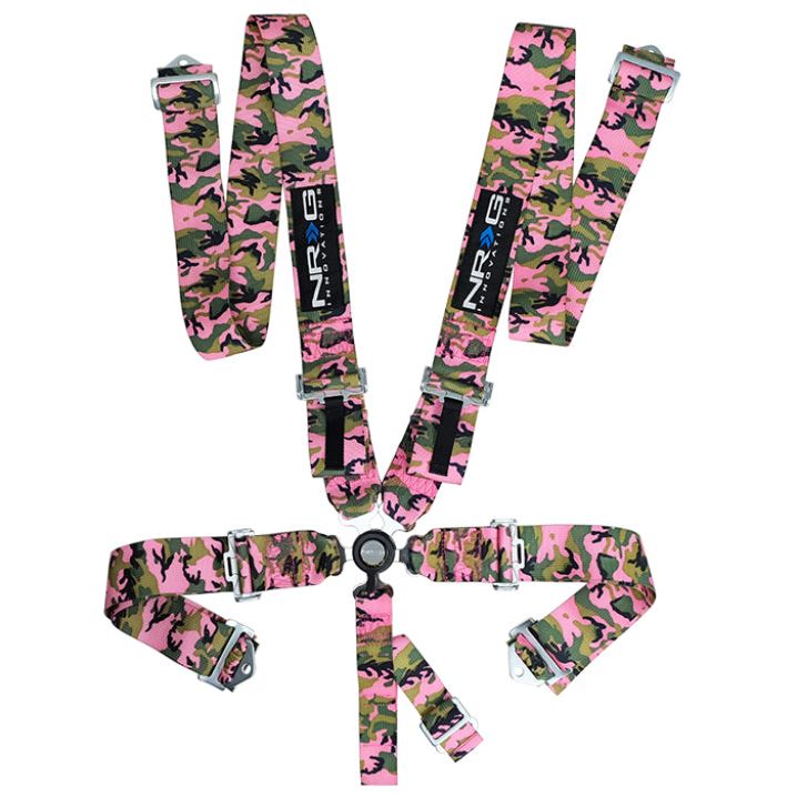 NRG SBH-RS5PCPKCAMO - NRGSBH-RS5PCPKCAMO - NRG SFI 16.1 5pt 3in. Seat Belt Harness/ Cam Lock - Pink Camo - Shipped in Europe - Tuningsupply.com