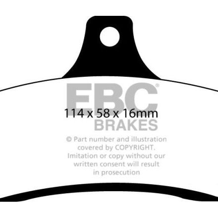 EBC DP31711C - EBCDP31711C - EBC 03-04 Pontiac GTO 5.7 (Solid Rear Rotors) Redstuff Rear Brake Pads - Shipped in Europe - Tuningsupply.com