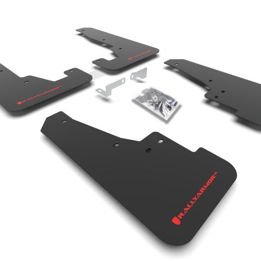 Rally Armor MF55-UR-BLK/RD - RALMF55-UR-BLK/RD - Rally Armor 16-25 Dodge Durango GT/Hellcat/RT/SRT 392/SXT Black UR Mud Flap Red Logo - Shipped in Europe - Tuningsupply.com